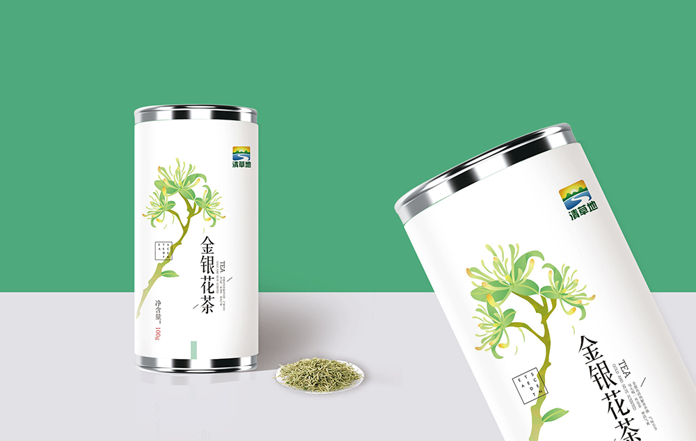 清草地——金银花茶包装设计