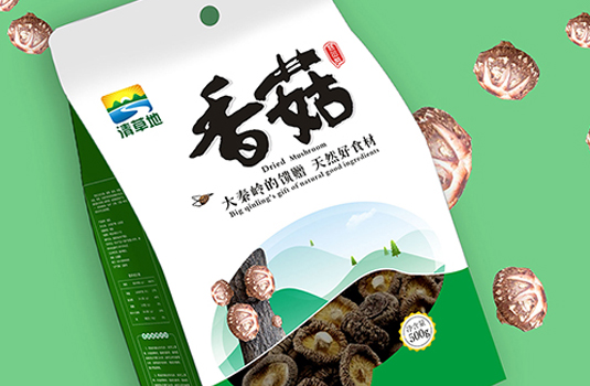 清草地——香菇包装设计
